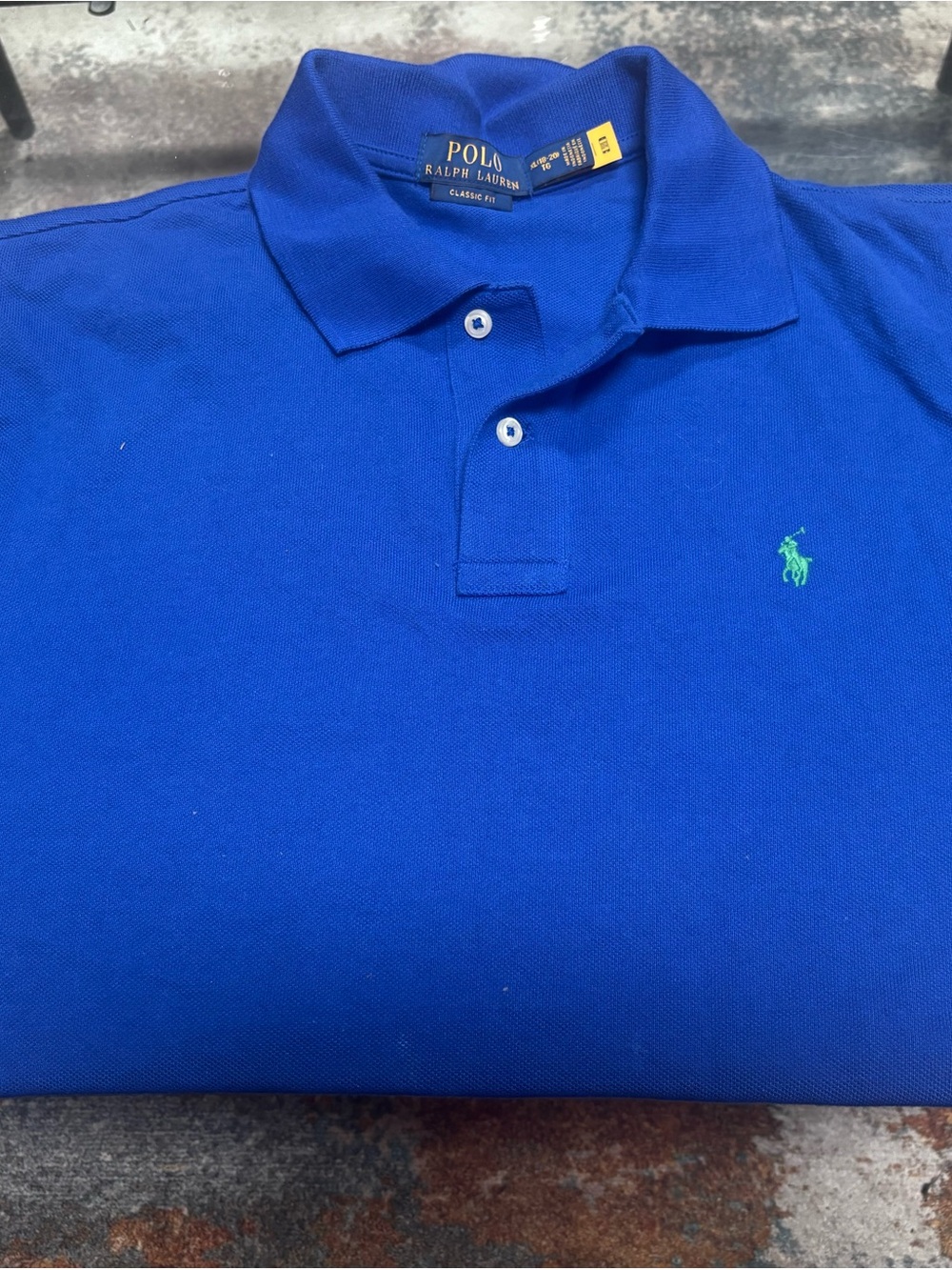 Polo by Ralph Lauren Royal Blue Short-Sleeve Polo with Green Pony